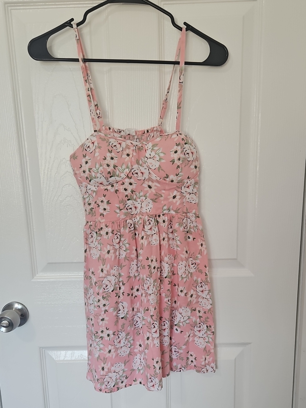 Jolie & Joy Floral Pink Corset Mini Dress Size Medium